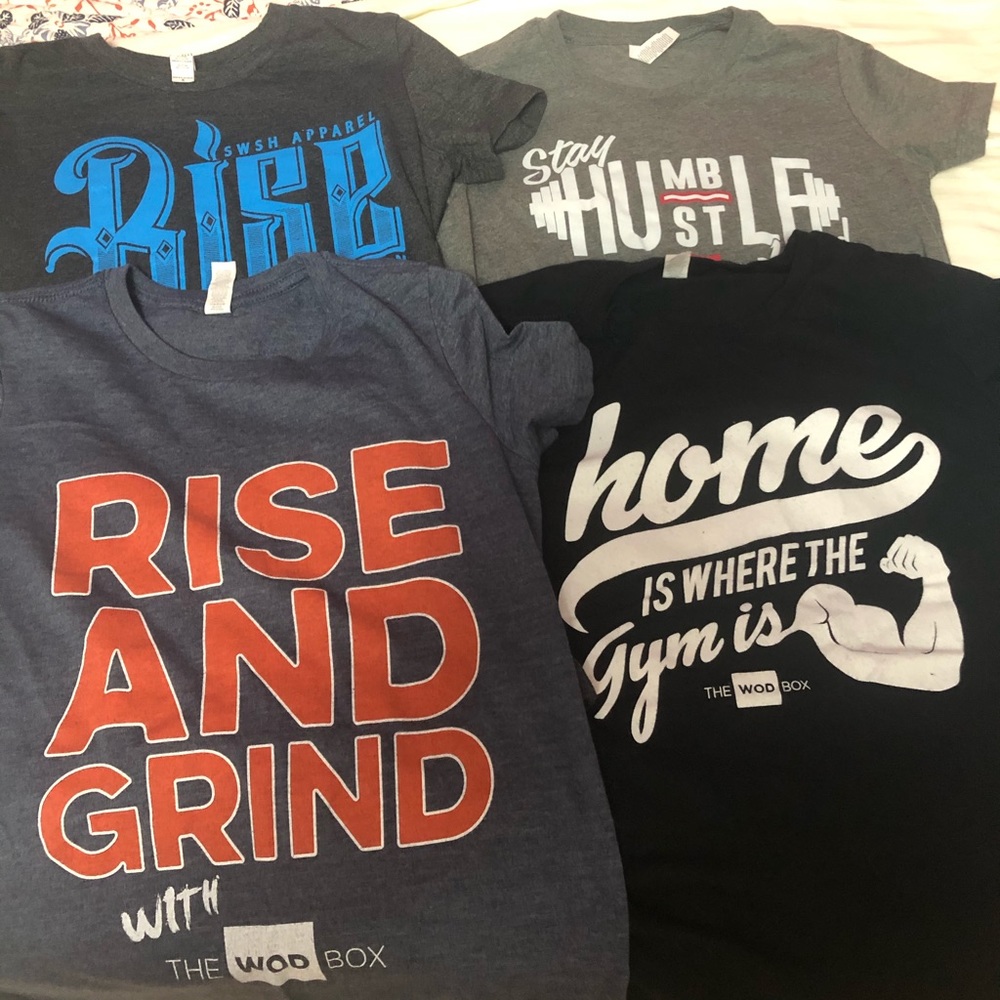 Bundle- Four Women’s Gym Shirts from The Wod Box